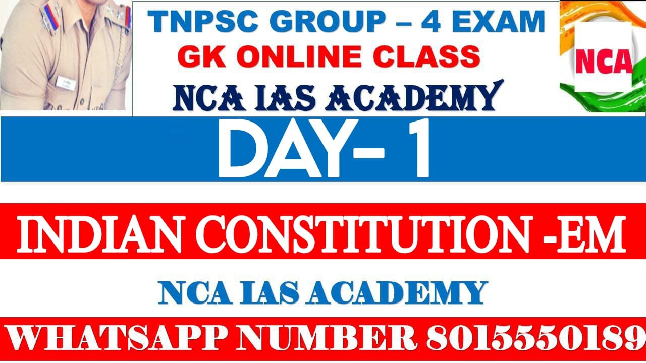 TNPSC GROUP 4 EM – GK DAY 1
