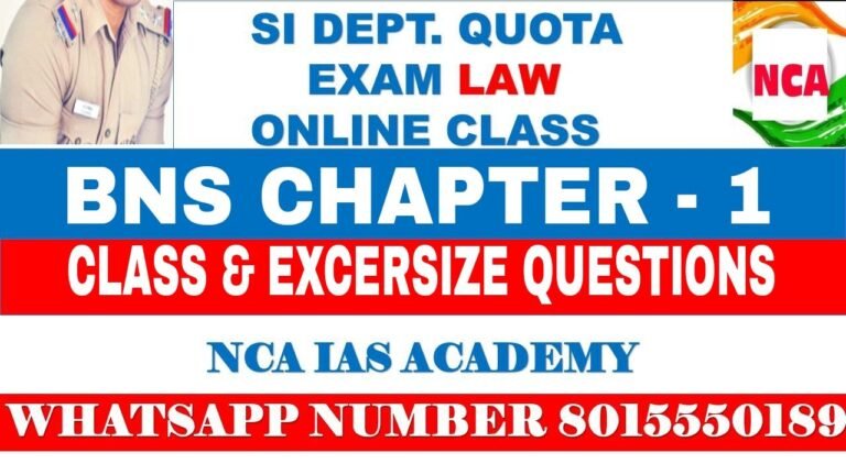 BNS CHAPTER – 01 VIDEO CLASS
