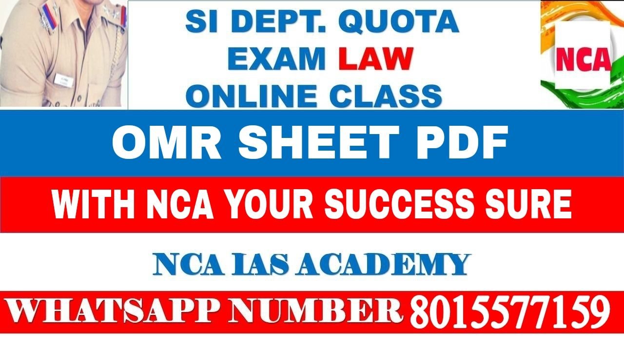 1. OMR SHEET PDF