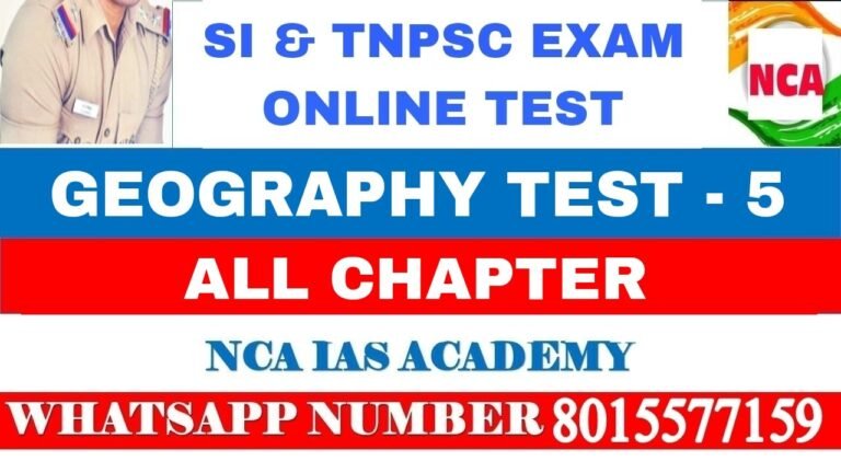 GEOGRAPHY TEST – 05