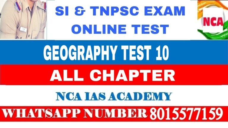 WA – GEOGRAPHY TEST – 10