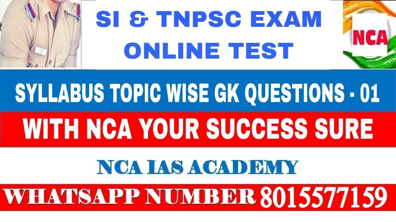 SYLLABUS TOPIC WISE GK QUESTIONS – 01