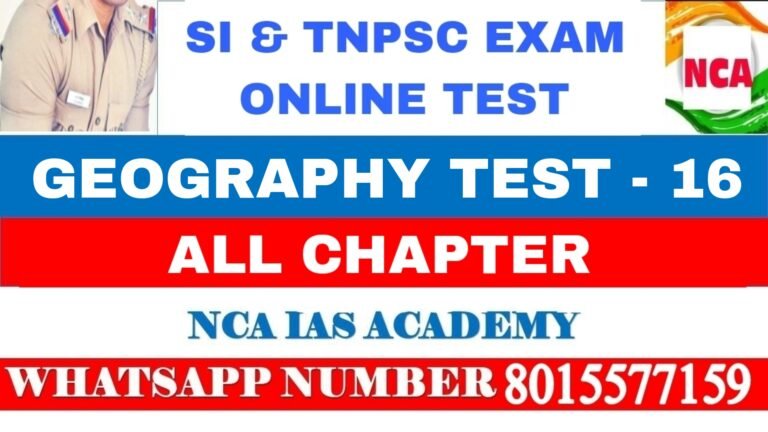 GEOGRAPHY TEST – 16