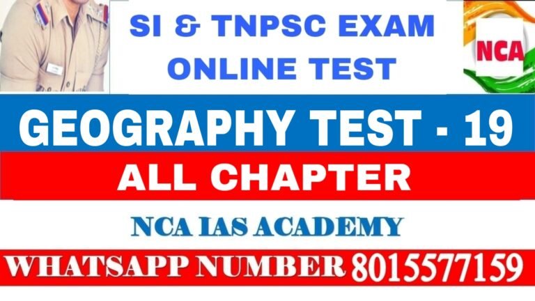 GEOGRAPHY TEST – 19