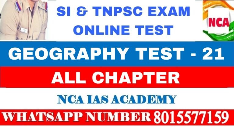 GEOGRAPHY TEST – 21