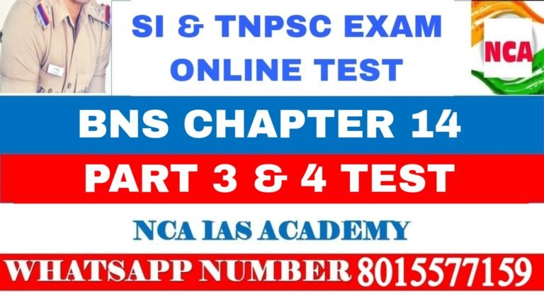 BNS CHAPTER TEST – 14 PART 3 AND 4